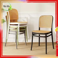 Nordic Rattan Like PP Chair Plastic Chair Backrest Chair Restaurant DiningChair Outdoor Chair