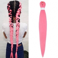 Pre stretched woven hair extension 26 inch knot free box braid professional synthetic crochet woven