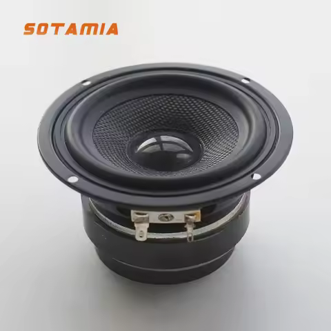 SOTAMIA 1PCS 4 Inch Fever Subwoofer Kevlar Braided Basin 6 Ohm 25 Watt Diameter Dual Magnet Speaker 