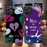 DF-94 Alice in Wonderland TPU HD Glass Casing for Realme C53 C31 C35 GT 6 Narzo N53 50A Prime