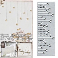 Christmas Star Background DIY Metal Cutting Mould 9×3.5cm U6K5