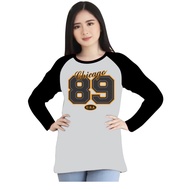 Women's Long Sleeve Top T-Shirt Women's raglan T-Shirt Screen Print 89 USA / Women's T-Shirt/ T-Shir