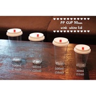 [แก้ว500ใบพร้อมฝา] **PPแข็ง**แก้วสลิม แก้วใช้แล้วทิ้ง แก้วพลาสติก แก้วPP แก้วamazon แก้วแข็ง (ยกลัง5