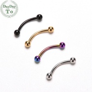 DayDayTo Stainless Steel Curved Barbell Ball Eyebrow Ring Eyebrow Piercing Body Jewelry sg