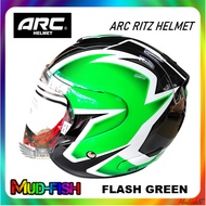 TOPI KELEDAR ARC RITZ HELMET (FLASH GREEN) ARC RITZ ARC HELMET