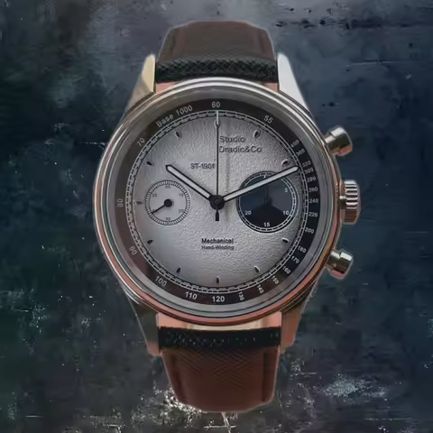 Gull Tron en Chronograph Watch Moonphase 40MM Manual Winding Mechanical Wristwatch ST1901 Sapphire C
