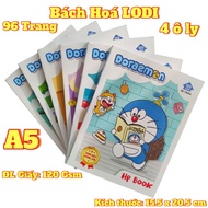 [5 Books - 120 Gsm] Doraemon A5 Senior Student Notebook 96 pages - 4 Boxes