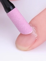 1入組指甲護理工具套裝,含石英砂磨棒、修甲棒和打磨刷,適用於指甲邊緣清理和拋光