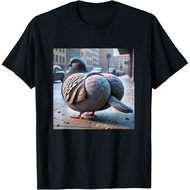 Funny Brainrot Pigeon With Level 100 Gyatt Gen Z Meme Pigeon T-Shirt Men