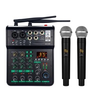 Ma4-mic Audio System Professional Audio dj Mixer Mini Mixer 2 Stage Wireless Microphone