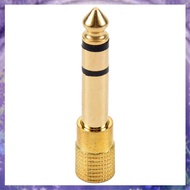 [Y W Z H] QUALITY HEADPHONE ADAPTER STEREO GOLD PLUG 1/4" (6.3mm) Male to 1/8" (3.5mm) Female