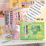 2D Roll Sticker Set Book Sticker Bottle Sticker Roll SET 1 Box 4 Rolls 10 Sheets || Washitape Solati