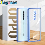 Jingsanc เคสใสสำหรับ OPPO Reno 2/Reno2 F เคสนิ่มใส่โทรศัพท์ซิลิโคน TPU ฝาหลังป้องกันเลนส์แบบใสเคลือบ