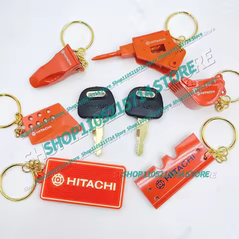 2pcs H800 Excavator Ignition Key with Door Lock Keychain for Hitachi ZAX ZAXIS Grab BU0028 Zax Ex60 