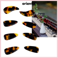 ORIENTLIIY 8PCS Guzheng Finger Picks, Plastic Tortoiseshell Transparent Blue Color Guzheng Nail Cove