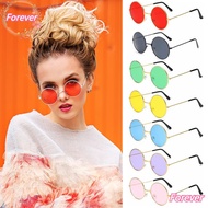 FOREVER Metal Sunglasses Retro Party Disco Circle Glasses