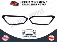 Head Lights Cover Matte Black Head Lamp Headlight For TOYOTA WIGO 2017+