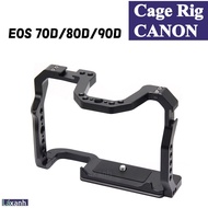 CANON EOS 70D 80D 90D | Khung bảo vệ rig cage giá treo phụ kiện máy ảnh CANON EOS 70D 80D 90D