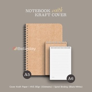 Kraft Notebook | Notebook A5 | A5 Agenda Book | Kraft Cover | A5 & A6 Notebook Package |