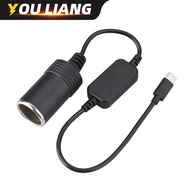 Usb C 5V To 12V Car Socket Female Charger Cable Socket Plug Converter Adapter Wired For Driving Reco