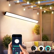 ME5A 2 /1 PCS Modern Waterproof Long Strip Wall Lamp Minimalist APP/Remote Control Garden Villa Porc