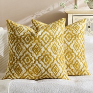 Vintage Boho Jacquard Pillow Cover 30x50cm 40x40cm 45x45cm 50x50cm Diamond Blue Yellow Beige Home De