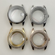 Enhanced Stainless Steel Watch Case for NH35A/36/4R35A Movement, 36mm Dial with Diamonds, Optimal Pr