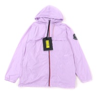 全新未使用 ★ MONCLER GENIUS 2 Moncler Genius 2 2021款 CHAHED logo 貼片拉鍊尼龍夾克 紫色 1碼 正品男款