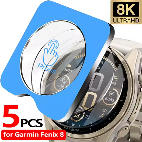 Tempered Glass for Garmin Fenix 8 43/47/51mm Solar AMOLED Screen Protector Glass With install tool A