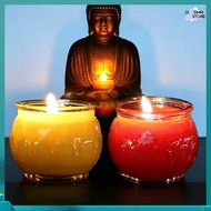 SG Stock Non-Toxic Natural Ghee Prayer Candles Long Burning Time Religious Butter Lamps for Worship