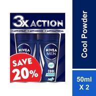 Nivea Men Deodorant Cool Powder Roll On Twinpack 2x50ml