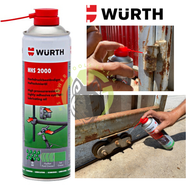 สเปรย์จาระบี ใส เอนกประสงค์ Wurth HHS2000 ขนาด 500 ml. แบรนด์ Wurth แท้จากเยอรมัน จารบีใส สเปรย์จารบ