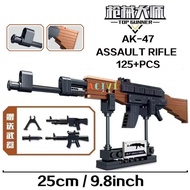 Kỹ Thuật Đồ chơi xếp ghép hình Súng AK47 Khẩu Súng Tiểu Máy Bắn Tỉa Barrett WW2 Đội quân quân đội Ch