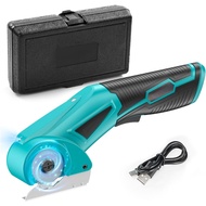 4V Powerful Electric Fabric Cutter Cordless Portable Electric Scissors Rechargeable Leather Felt Rot
