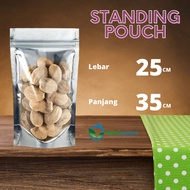 STANDING POUCH | SILVER TRANSPARANT 25X35