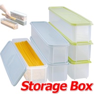 S/L Kitchen Noodle Spaghetti Cutlery Storage Box / Refrigerator Scallion Cilantro Organizer with Lid