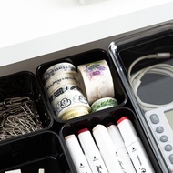 日本霜山 PET抽屜分隔/鏡櫃用可層疊收納盒-S-3入-多色可選