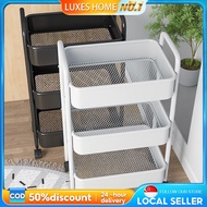 [100% Metal] Trolley Rack IKEA Trolley Kitchen Trolley With Wheel Bathroom Organizer Cart Movable St