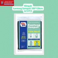 klinpak kantong sampah Extra besar 100*120cm isi 5 Pcs