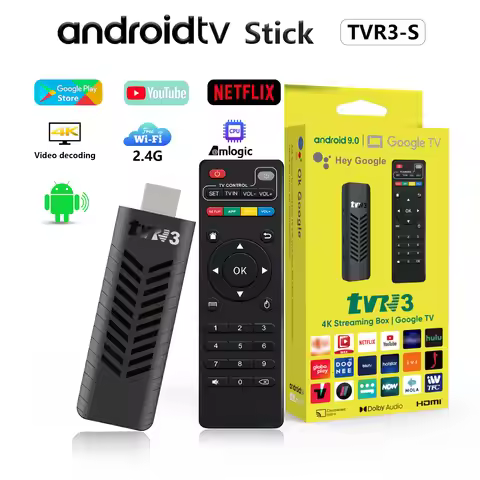 Smart Mini TV Stick Android TV TVR3-S Netflix Amlogic S905L 4K HD Support Wifi 2.4G Video Streaming 
