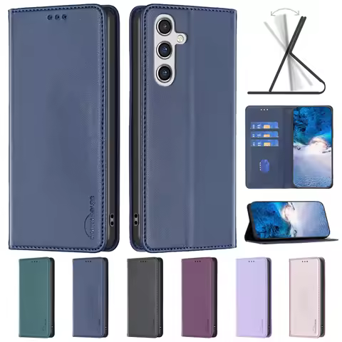 For Samsung Galaxy A17 5G Case Magnetic Flip Phone Case on For Funda Samsung A17 Leather Cover A 17