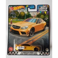 Hot Wheels - 12 Mercedes-Benz C 63 AMG Coupe Black Series Yellow Boulevard Hotwheels Premium