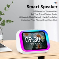 AI Smart Bluetooth 5.4 Speaker Voice assistant HDTouch Screen Display Electronic Album Alarm Clock H