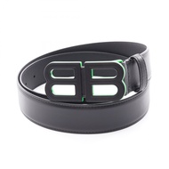 【二手】巴黎世家 (Balenciaga )皮帶 BB Logo 扣環 674171 真皮腰帶 女士二手 A