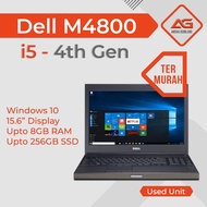 Dell Precision M4800.15.6 inch Display. Intel Core i5-4th Gen i5-4200M. 8GB DDR3 Ram. 256GB SSD