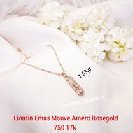 Liontin Emas Amero Mouve Roxe Rosegold 750 17k