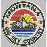 BCP-813 MONTANA SKY COUNTRY MOUNTAIN PATCH EMBROIDERED LOGO ADVENTURE/OUTDOOR