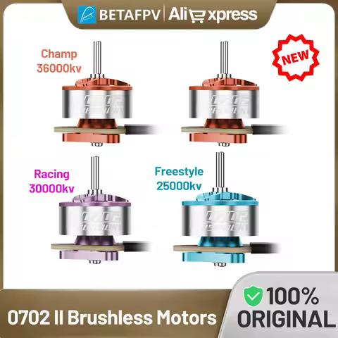 BETAFPV 0702 II Brushless Motors 36000kv/30000kv/25000kv 35mm Wire Length for Air65 II Frame Air65 C