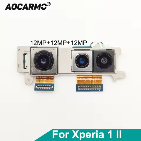 Aocarmo 12MP Big Camera Module Rear Main Back Camera Flex Cable For Sony Xperia 1 II MARK2 X1 ii XQ-