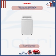 TOSHIBA AW-K801AS(WW) - TOP LOAD WASHER (7KG) - 3 TICKS